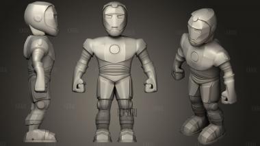Iron Man Cartoony stl model for CNC